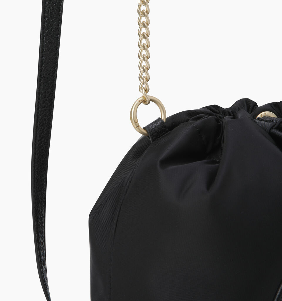 Black bucket bag with double shoulder strap - null - Μαυρο | Sisley K image number 4